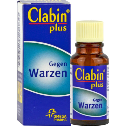 CLABIN Plus Anti-Wart Solution 15 ml - Wart remedy for the quick removal of warts - Wart tincture - Wart remover with salicylic acid