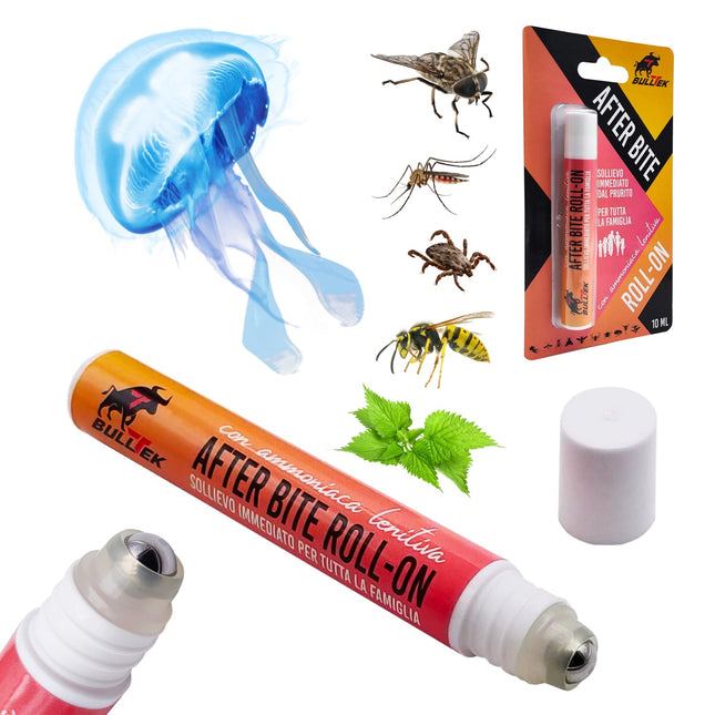 BullTek - Roll-On Stick with Soothing Ammonia | Relief from Itching &amp; Redness | For Mosquitoes, Bees, Jellyfish &amp; More | Eucalyptus &amp; Mint, Clear, 10 ml (Pack of 1)