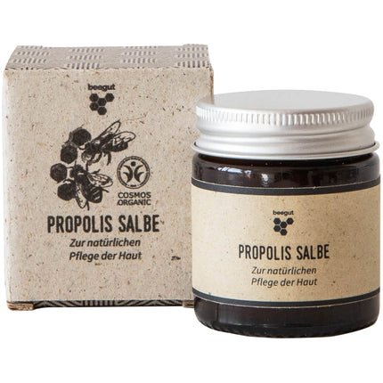 beegut Propolis ointment for natural skin care and protection, high-quality propolis cream, certified natural cosmetics from the Allgäu region, sustainably packaged