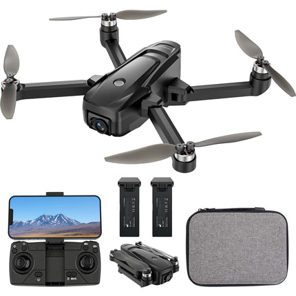 HANNVIW H330 Drone with 4K HD Camera, 5G WiFi FPV Drone for Adults Beginners Kids, Brushless Motor, Optical Flow 2 Cameras, Altitude Hold, 3D Flip, with 2 Batteries 30Mins