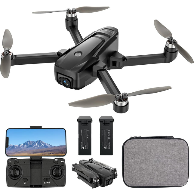 HANNVIW H330 Drone with 4K HD Camera, 5G WiFi FPV Drone for Adults Beginners Kids, Brushless Motor, Optical Flow 2 Cameras, Altitude Hold, 3D Flip, with 2 Batteries 30Mins