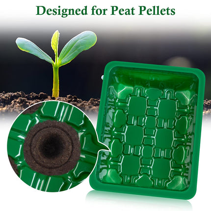 Fohil 10 Pieces Indoor Greenhouse Propagator, Mini Greenhouse Propagation Set, Plastic Propagation Trays with Small Garden Tools and Plant Label, 12 Holes, Ideal for Seedling Plant Cultivation