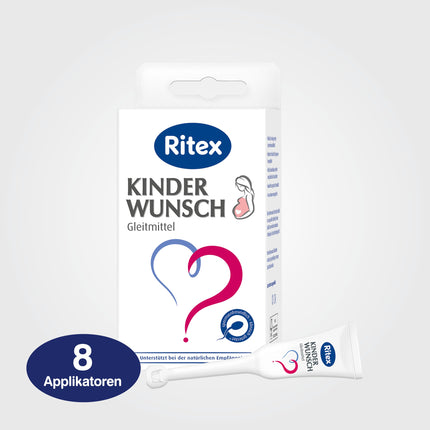 Ritex Kinderwunsch Lubricant – Sperm-friendly lubricant to support natural conception, 8 x 4 ml, optimized viscosity &amp; pH value – Clinically tested, Made in Germany