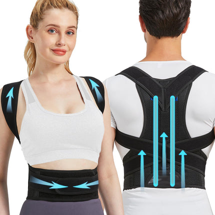 FVFCCD Back Straightener Posture Corrector Back Women and Men, Adjustable Back Trainer Shoulder Strap, Back Support for Back Pain Relief