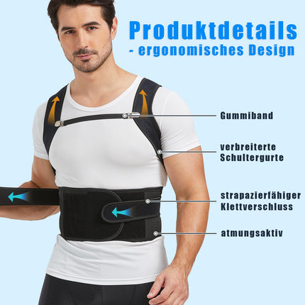 FVFCCD Back Straightener Posture Corrector Back Women and Men, Adjustable Back Trainer Shoulder Strap, Back Support for Back Pain Relief