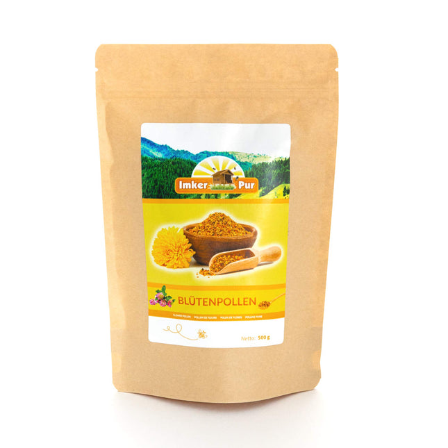 Flower pollen/bee pollen in premium beekeeping quality, from ImkerPur, 500 g, completely residue-free, sweet and mild, (Conventional, 500 g)
