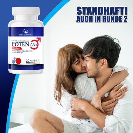 NEW: Potenza+ for men – Extra strong for men, immediate effect – New formula in premium quality – High dose with Maca, L-Arginine &amp; Zinc – Original capsules for optimal support