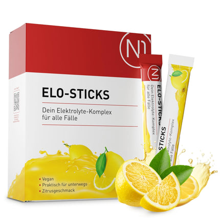 N1 Elo-Sticks Electrolyte Powder 20 Sticks (Best before 08/25) – Electrolyte Powder with Citrus Flavor – Electrolyte Sticks Fast Hydration &amp; Mineral Balance with Salts, Sugars, Minerals VirX Nas