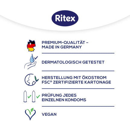 Ritex IDEAL condoms, extra moist, extra lubricant, 10 pieces, Made in Germany (1 pack)