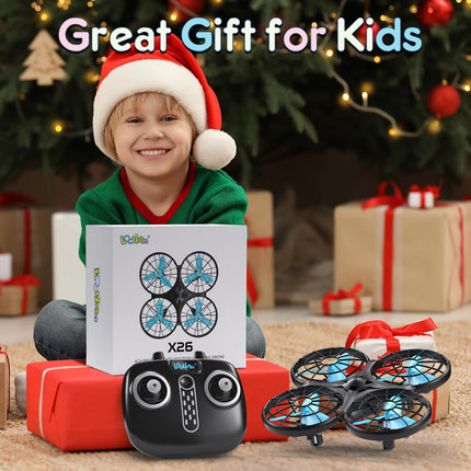 Loolinn | Drone for Kids Gift - Mini Drone, RC Quadcopter with Anti-Collision Technology/Safe for Kids/Easy to Fly/360° Flips/Hand-Controlled Mode/ C0 (Gift for Kids)