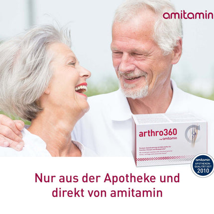 amitamin arthro360, 120 high-dose capsules, pharmacy quality, 15 nutrients for joints and bones with glucosamine, chondroitin, MSM, individually hygienically packaged