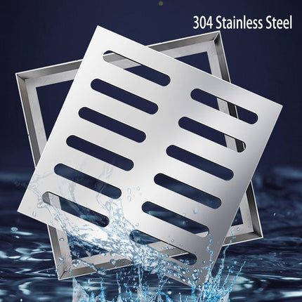 Outdoor Drain Grate, 304 Stainless Steel Square Drain Covers, Heavy Duty Wastewater Grate, Cover and Frame (20 x 20 x 2 cm)