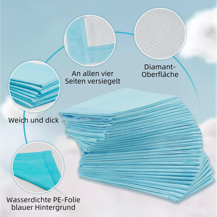 EasyVibe Disposable Bed Pads for Incontinence 60x90cm - 60 Pieces Bed Pads Incontinence Disposable Adult, Heavy Duty Bed Pads Incontinence, Disposable Changing Pads, Pee Pads Extra Large