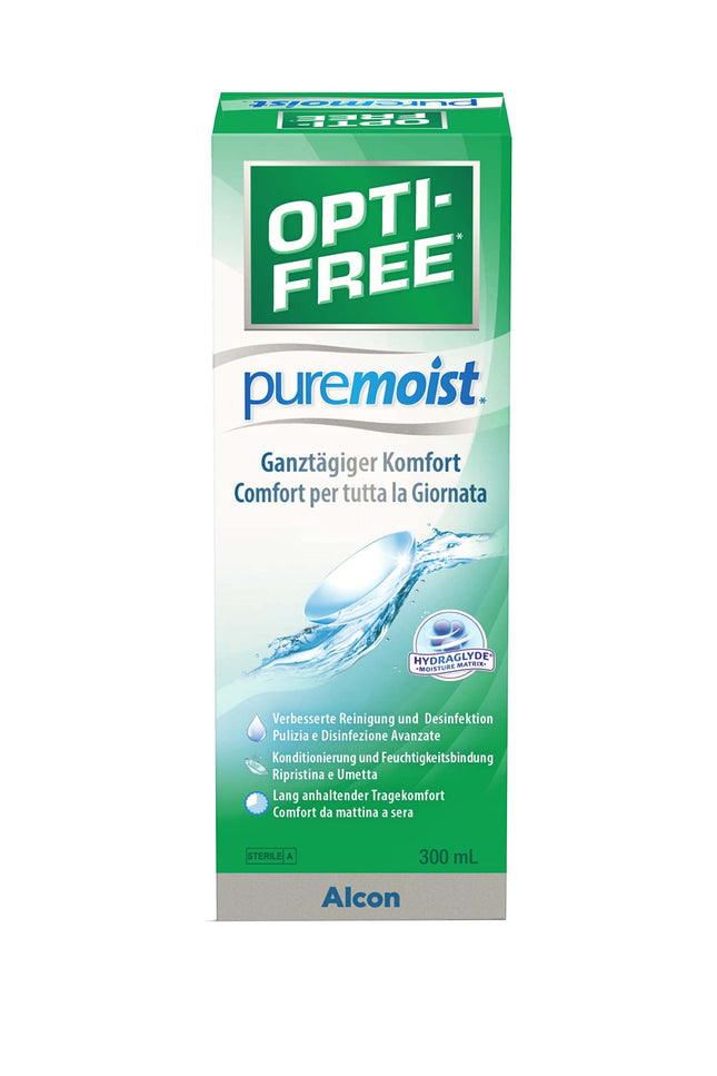 Opti-Free PureMoist Contact Lens Solution | Single Bottle | 1 x 300 ml