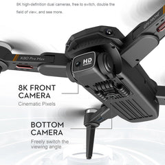 Drone with Camera, Foldable HD FPV Drones with 8K Dual Camera for Kids and Adults, RC Quadcopter, WiFi FPV Live Video Support, 800 M WiFi HD Transmission,