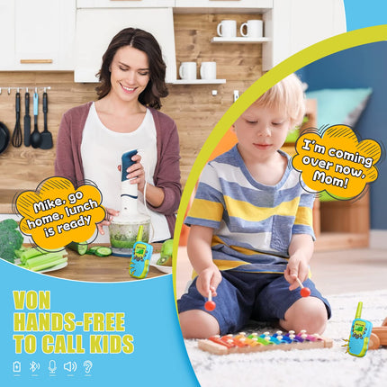 Nestling Walkie Talkies for Kids, 8 Channels 2-Way Radio Toy with Backlight, LCD Flashlight, 3KM Range for 3-12 Year Old Boys and Girls (Teal, 2 Pack)