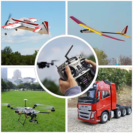 Radiolink AT9S Pro RC Remote Control with Receiver, 10/12 Channels with Receiver-R9DS 2.4 GHz Remote Control Transmitter for RC Drone Airplane Glider Car Boat (Mode 2 Left Hand)