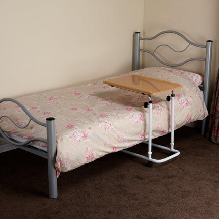 NRS Healthcare Bed and Chair Table with Castors