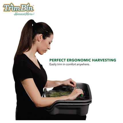 TrimBin – Black Trim Tray with Pollen Strainer, Kief Strainer, and Screen – 2 Laptop Trimmer Trays in 1 Pack – Premium Indoor Grow Accessories, Harvesting Equipment, and Hydroponic Supplies for Garden