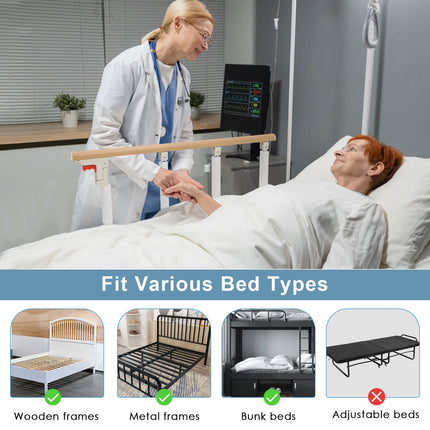 Hlieeosfcn Bed Rail, Bed Rail for Elderly, Foldable Fall Protection Safety Bed Guard, Bed Railing for Elderly Seniors, Adults, Disabled and Children, Foldable Hospital