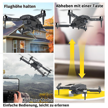 S508 Drone with Camera HD 720P for Kids, Mini Drone with WiFi Transmission for Beginners, RC Drones Quadcopter for Boys Girls, Toy Drone Helicopter with Headless Mode, Handbag Long Flight Time