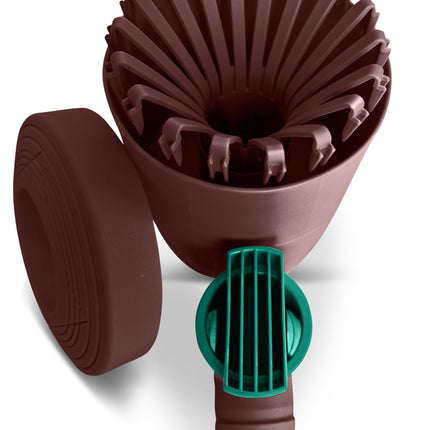 YourCasa Rain Collector [Downpipe] - Shut-off valve and filter for connecting downpipe 68-100mm DN100 and rain barrel downpipe rain collector rainwater collector water thief gutter drain (brown)