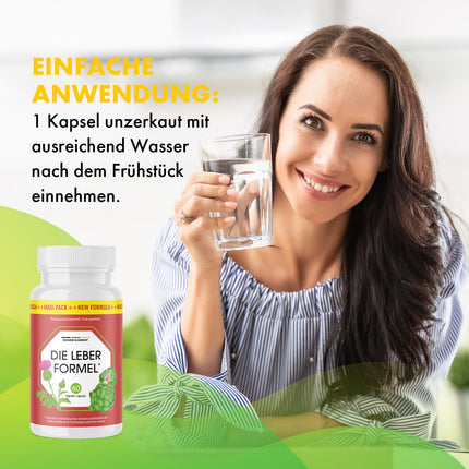 The Liver Formula Capsules - with natural ingredients - suitable for women &amp; men - 60 capsules per can 1x
