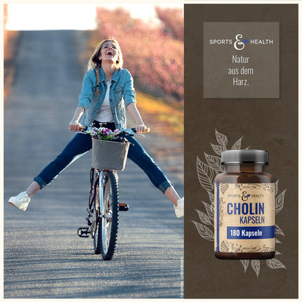 Choline Capsules - High Dose Choline Capsules - 180 High Dose Choline Capsules - Pure Choline Powder in Capsules - Choline