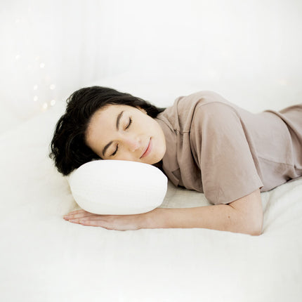 Lifenaxx 2-in-1 pillow for neck pain in the office, in the car, in bed, on the couch/knee pillow for side sleepers LX-038 - ergonomic pillow - made of high-quality memory foam