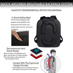 Miieomi Backpack for DJI FPV Combo and DJI FPV Drone Accessories, Waterproof Carrying Case Backpack for DJI FPV Accessories (DJI FPV Drone and Accessories Are Not Included)