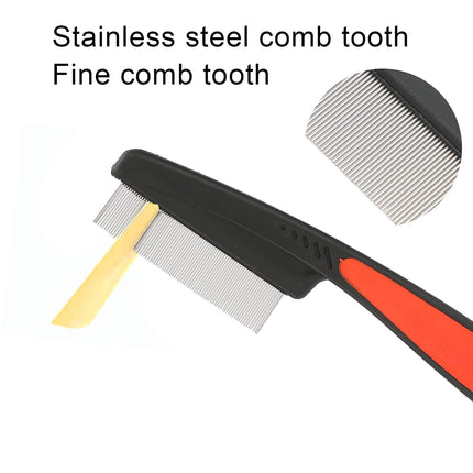 Brrnoo Metal Human Lice Comb Lausinator Nits Comb Extra Fine, Nits Comb Safely Removes Lice Made of Extra Fine Stainless Steel for Babies, Children, Adults and Pets