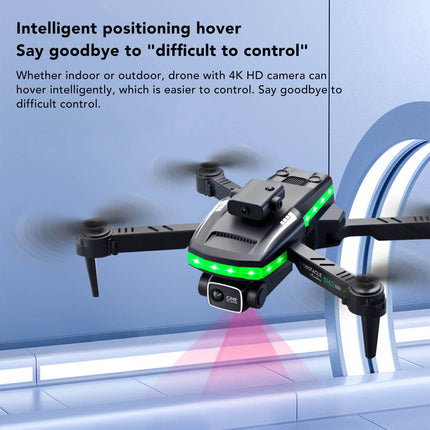 S162 FPV RC Drone, 4K HD Dual Camera WiFi Quadcopter with Waypoint Flying, Adjustable Speed, 360° Flips, Automatic Photography, Automatic Hovering,