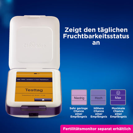 Clearblue 33 Tests Fertility Monitor, Cycle Computer Refill Pack, 30x Ovulation Test and 3x Pregnancy Test, Fertility Test for Women to Determine Ovulation