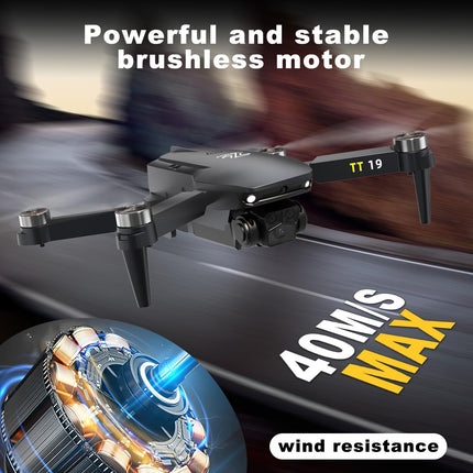 TTROARDS Drone with Camera 1080P Brushless Motor Drone 180° Obstacle Avoidance, Mini Drones for Beginners Foldable RC Quadcopter Wind Resistance Level 4 Drone for Adults TT19