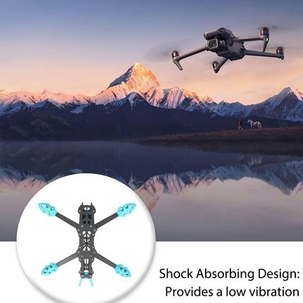ZLXHDL FPV Drone Frame, 225mm Carbon Fiber Racing Quadcopter Frame, Professional Wheelbase for RC Drone Accessories, H-Shaped Design (Blue)