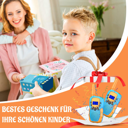 Walkie Talkie, Bakoherp Two-Way Radio Children's Gifts for Boys and Girls from 3-12 Years, Woki Toki for Children with 8 Channels, LED Flashlight, LCD Screen and VOX Function for Adventure, Camping, Hiking