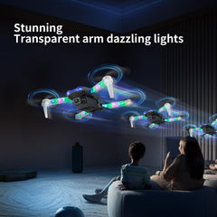 OBEST Drone with 1080P Camera with LED Lights for Kids and Adults, Foldable Quadcopter with WiFi Transmission, One Key Takeoff/Landing, 3D Flips, 2 Batteries, Drone Toy Gifts for Boys Girls