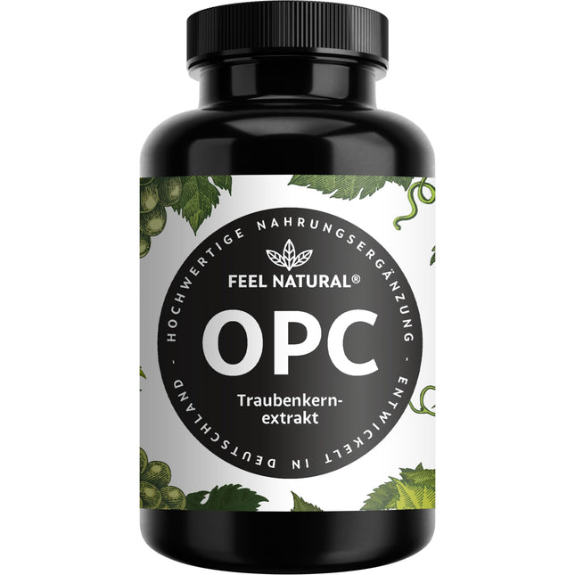 OPC grape seed extract – 240 capsules with 1000mg OPC extract – Highest OPC content according to HPLC – from French grapes – Vegan, high dosage, produced in Germany
