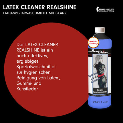 Optimal Products Special Latex Cleaner 1 LI Latex Care Detergent with Shine | Odorless Latex Cleaner Vegan | Special Detergent for Latex Clothing | Also Cleaner for Rubber and Artificial Leather