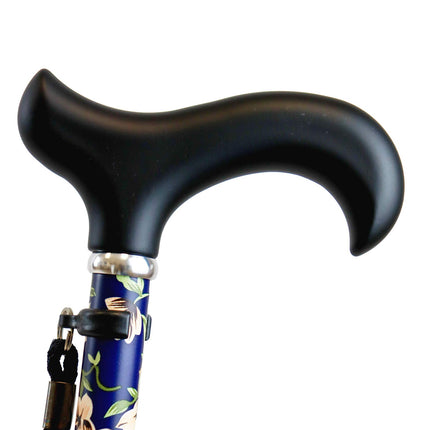 KMINA PRO - Walking Stick Women Flowers, Walking Stick Elegant, Aluminum Height Adjustable, Men Adjustable, Blue