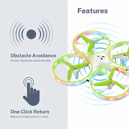 OpenRC – RC drone with multi-mode LED light and obstacle avoidance – box and battery – Drone X Pro – remote-controlled helicopter, gift for children, adults, boys and girls – quadcopter for