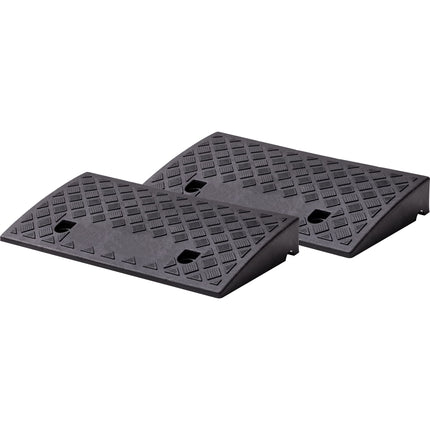 Cartrend curb ramps, set of 2, portable, wheelchair ramp for cars, motorcycles, wheelchairs, walkers, black