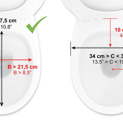 PEPE Mobility - Raised Toilet Seat with Armrests 10cm, Toilet Seat Raiser with Lid, Toilet Seat Attachment for Adults White