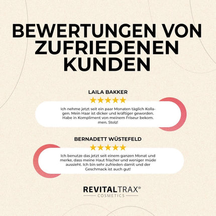 RevitalTrax Anti-Aging Beauty Collagen Complex – 5,000mg Verisol® Collagen, Collagen Powder, Dietary Supplement for Skin, Hair, and Nails, 30 Sachets