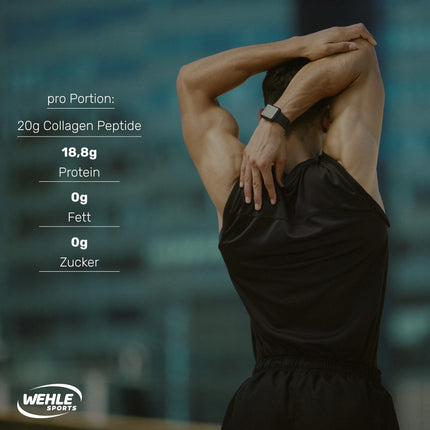 Collagen Powder 1 KG - Bioactive Collagen Hydrolysate Peptides, Protein Powder, Tasteless, Wehle Sports Made in Germany Collagen Type 1, 2 &amp; 3 Lift Drink 1000g