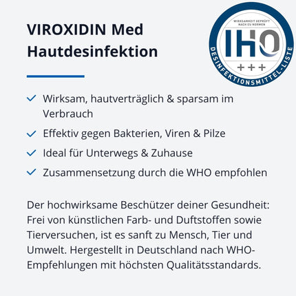 Viroxidin Med Hand Disinfectant 5l - COMPARISON WINNER - Hand disinfectant against bacteria, viruses &amp; fungi for hygienic hand disinfection - Limited Virucidal PLUS according to EN 14776