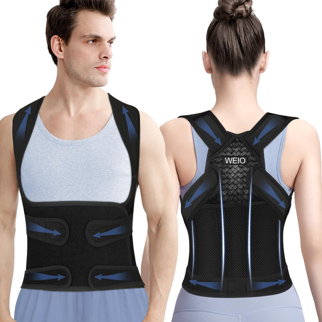 Back Straightener Back Support Belt Posture Corrector Women: Posture Correction Belt For Men - Adjustable Posture Trainer Back Belt - Breathable Back Support Corrector Shoulder Neck - M