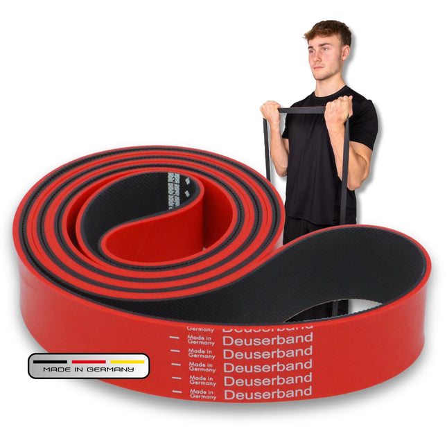 Deuserband Original resistance band exercise band made of natural rubber, vegan, non-slip, Made in Germany fitness bands for strength training, fitness, yoga