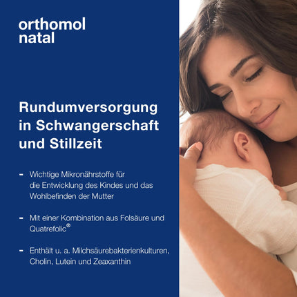 Orthomol Natal - Micronutrients for pregnancy and breastfeeding - with folic acid, other vitamins and zinc - Granules/Capsules, 30 daily portions