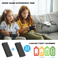 SIMREX Drone with 1080P Camera, One-Key Takeoff Drone, Waypoint Flying, Auto-Follow, 3D Flip, 3 Speeds, Remote Control Drone for Kids and Adults, White
